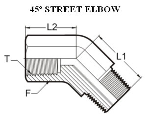 Stainless Steel 45* Street Elbows 